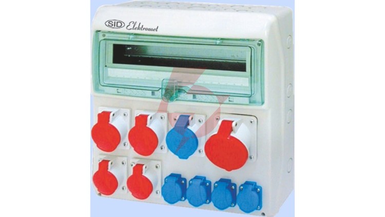 Rozdzielnica budowlana 18 modułów (1x 5P/63A 2x 5P/32A 2x 5P/16A)/400V (4x 2P+Z/16A 1x 2P+Z/32A)/250V RSS-05 942050