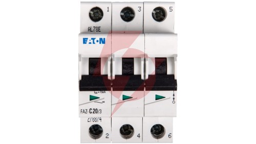 Wyłącznik nadprądowy 3P C 20A 15kA AC FAZ C20/3 278874