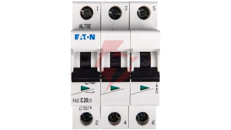 Wyłącznik nadprądowy 3P C 20A 15kA AC FAZ C20/3 278874