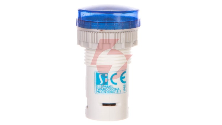 Lampka kompaktowa niebieska PK22-LN-24-LED AC/DC