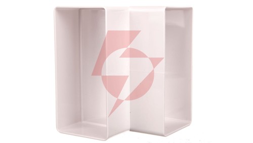 Kolano pionowe płaskie 90st. 55x110mm białe KP55-25