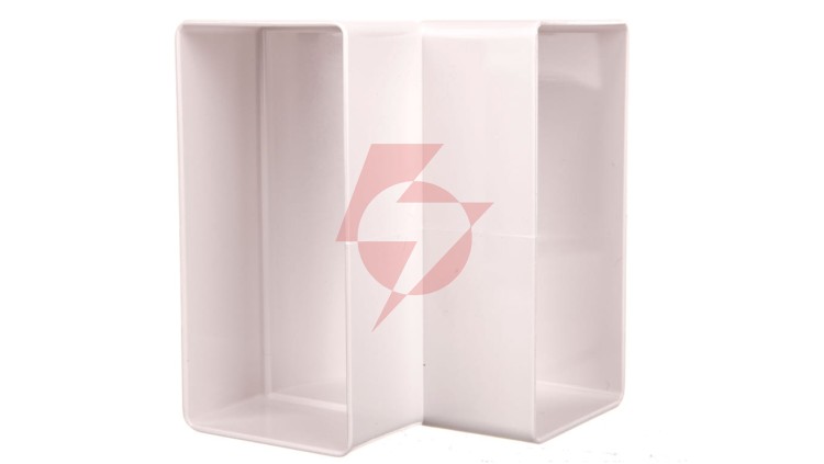Kolano pionowe płaskie 90st. 55x110mm białe KP55-25
