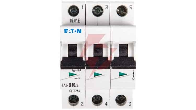 Wyłącznik nadprądowy 3P B 10A 15kA AC FAZ B10/3 278843