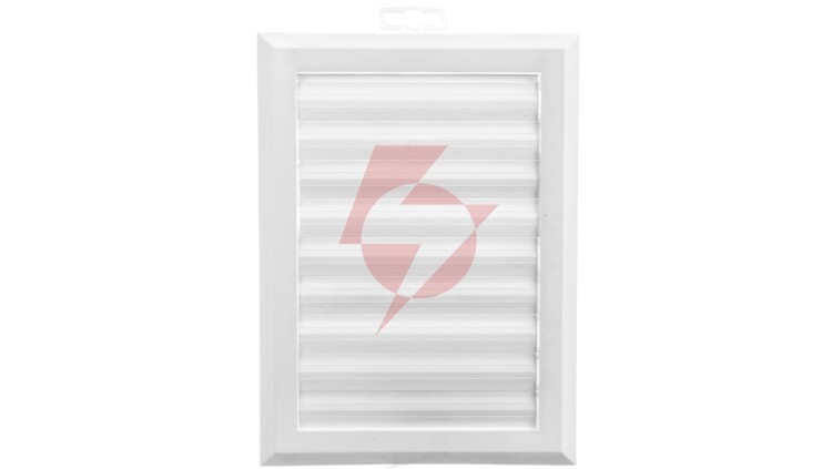 Kratka wentylacyjna 130x192mm biała żaluzja+sznurek rozpieracze T41
