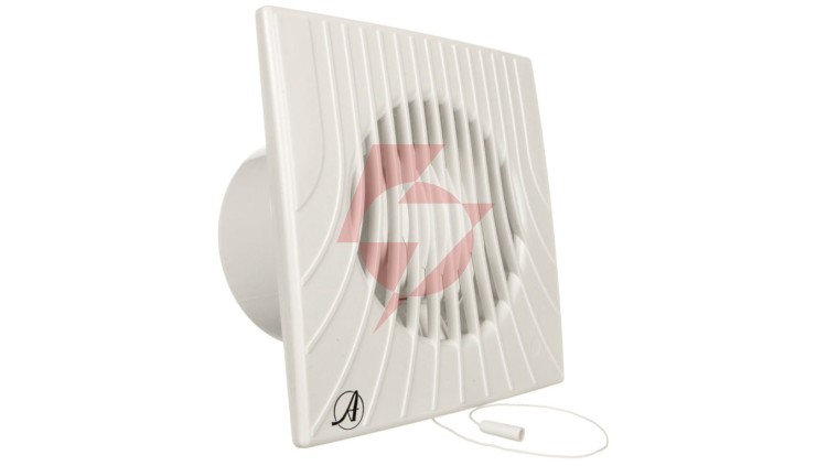 Wentylator wyciągowy fi 100 14W 98m3/h 230V IPX4 biały włącznik pociągany E0007848W WA100W