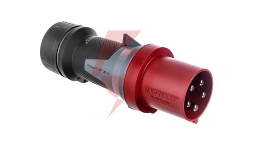 Wtyczka przenośna PowerTOP Xtra 63A 5P 6h 400V czerwona IP44 13112 MEN13112