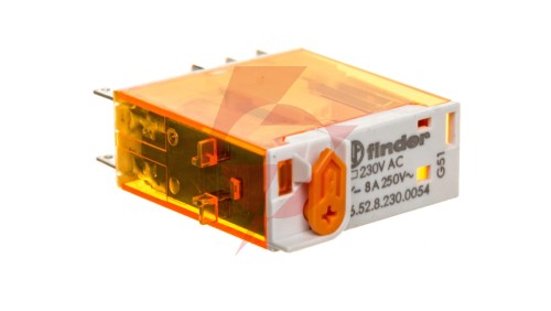 Przekaźnik 2P 8A 230V AC wskaźnik LED przycisk testujący 46.52.8.230.0054