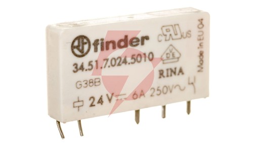 Przekaźnik 1P 6A 24V DC styk AgNi+Au 34.51.7.024.5010