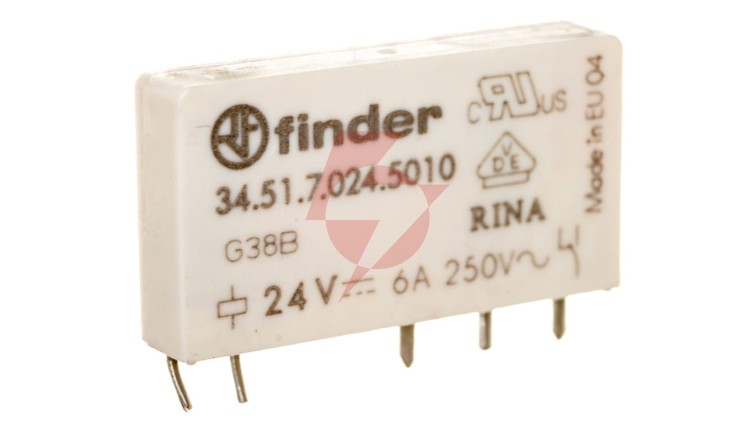 Przekaźnik 1P 6A 24V DC styk AgNi+Au 34.51.7.024.5010