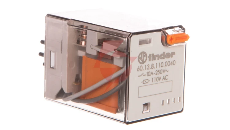 Przekaźnik przemysłowy 3P 10A 110V AC przycisk testujący mechaniczny wskaźnik zadziałania 60.13.8.110.0040