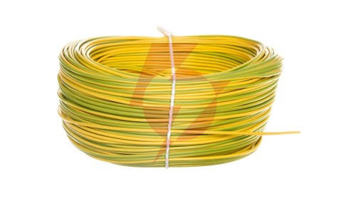 Przewód instalacyjny H05V-K (LgY) 0,5 żółto-zielony /100m/