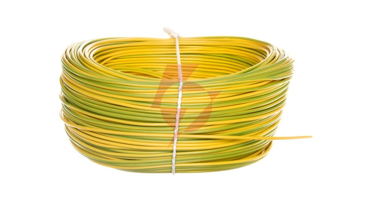 Przewód instalacyjny H05V-K (LgY) 0,5 żółto-zielony /100m/