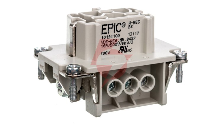 Wkład złącza 6P+PE śrubowy żeński EPIC H-BE 6 BS 10191100
