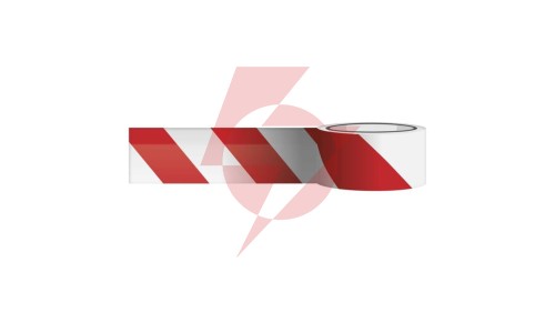 Taśma ostrzegawcza 75mm x 250m biało-czerwona F6033