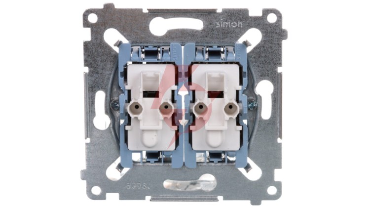 Simon 54 Łącznik schodowy i przycisk zwierny mechanizm 10AX 250V, szybkozłącza, SW6P1M