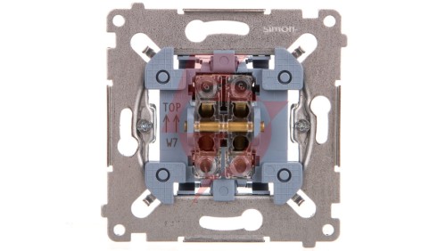 Simon 54 Łącznik krzyżowy mechanizm 10AX 250V, szybkozłącza, SW7M