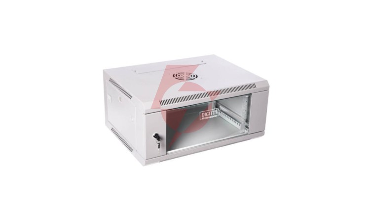 Szafa krosowa wisząca niedzielona 19 cali DIGITUS 4U 600x279x450 szara DN-W19 04U/450