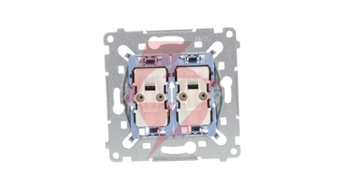 Simon 54 Łącznik schodowy podwójny z podświetleniem mechanizm 10AX 250V, szybkozłącza, SW6/2XLM