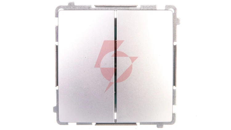 Simon Basic Łącznik świecznikowy 16AX 250V zaciski śrubowe srebrny mat BMW5A.01/43