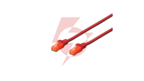 Kabel krosowy (Patch Cord) U/UTP kat.6 czerwony 3m DK-1612-030/R