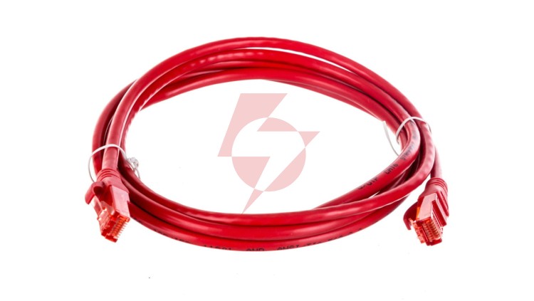 Kabel krosowy (Patch Cord) U/UTP kat.6 czerwony 2m DK-1612-020/R