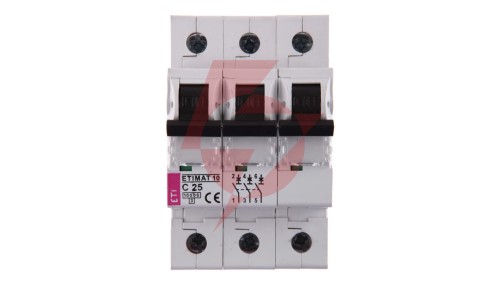 Wyłącznik nadprądowy 3P C 25A 10kA AC ETIMAT10 002135718
