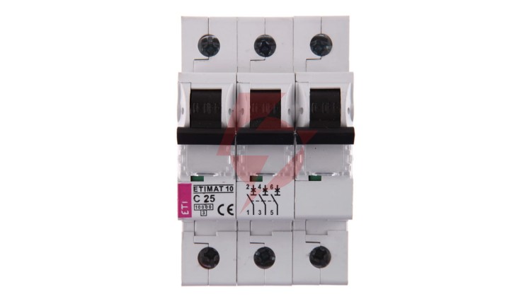 Wyłącznik nadprądowy 3P C 25A 10kA AC ETIMAT10 002135718