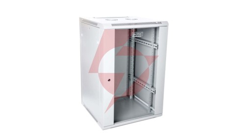 Szafa krosowa wisząca niedzielona 19 cali 15U 600x769x600 szara DN-W19 15U/600