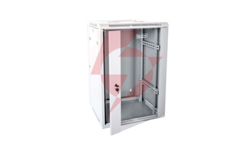 Szafa krosowa wisząca dzielona 19 cali 15U 600x769x600 szara DN-WD19 15U/600