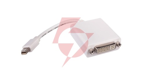 Kabel adapter miniDisplayPort 1.1a Typ miniDP/DVI-I(24+5), M/Ż biały 0,15m AK-340406-001-W