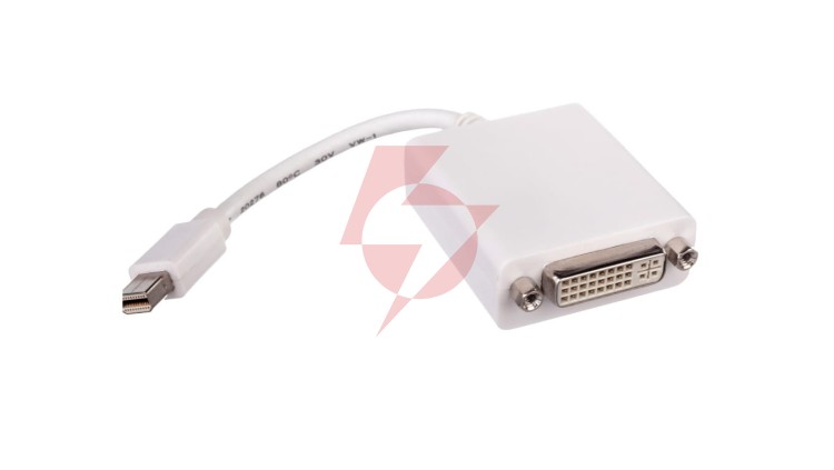 Kabel adapter miniDisplayPort 1.1a Typ miniDP/DVI-I(24+5), M/Ż biały 0,15m AK-340406-001-W