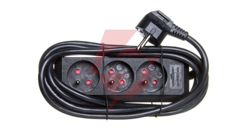 Listwa zasilajaca Eco-Line 3m 3x230V czarna H05VV-F 3G1,5 1157504130