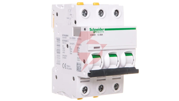 Wyłącznik nadprądowy 3P C 25A 10kA AC iC60H-C25-3 Acti9 A9F07325