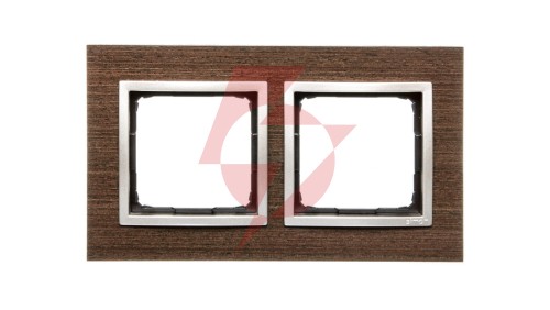 Simon 54 Nature Ramka podwójna drewno ZŁOTE WENGE DRN2/85