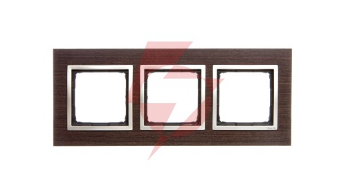 Simon 54 Nature Ramka potrójna drewno ZŁOTE WENGE DRN3/85