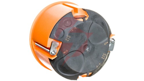 Puszka do pustych ścian fi 60mm z membranami przebiciowymi płytka E2700 pomarańczowa wiatroszczelna 83191088