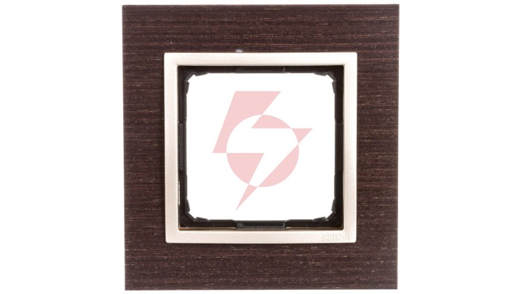 Simon 54 Nature Ramka pojedyncza drewno ZŁOTE WENGE DRN1/85