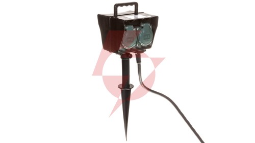 Gniazda ogrodowe z grotem ziemnym 4x230V/16A H07RN-F 3G1,5 10m 1154454