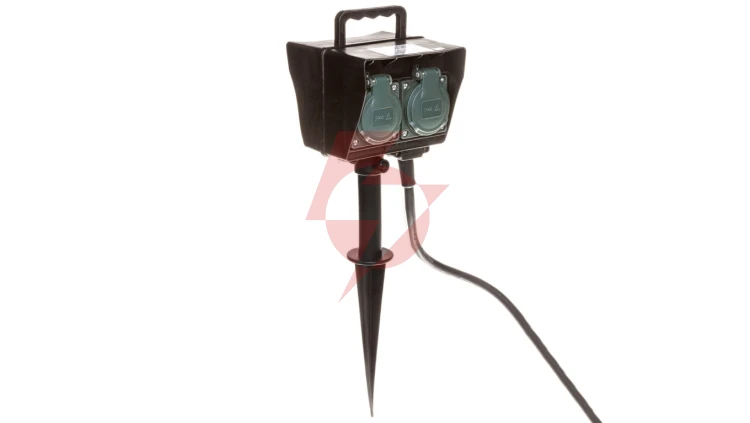 Gniazda ogrodowe z grotem ziemnym 4x230V/16A H07RN-F 3G1,5 10m 1154454
