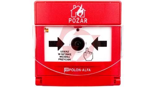 Ostrzegacz pożarowy reczny adresowalny, wtynkowy ROP-4001MH