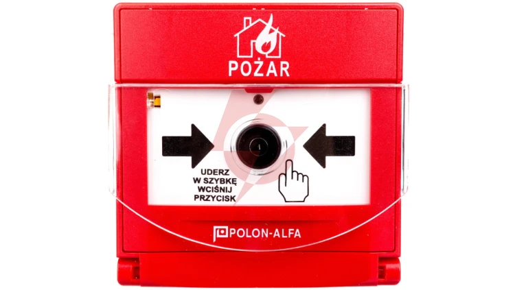 Ostrzegacz pożarowy reczny adresowalny, wtynkowy ROP-4001MH
