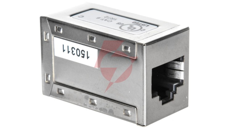 Adapter (przelotka) p/panel RJ45/RJ45 kat.6 ekranowany AT-AG 8/8 C6S