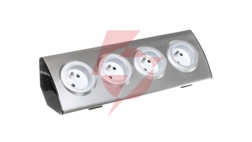 Gniazdo meblowe 4x230V INOX OR-AE-1340
