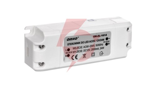Zasilacz LED 12V DC 24W 2A IP20 OR-ZL-1614
