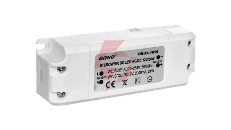 Zasilacz LED 12V DC 24W 2A IP20 OR-ZL-1614
