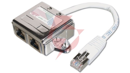 Adapter RJ45/2x RJ45 (gniazdo) ekranowany AT-AG CX2