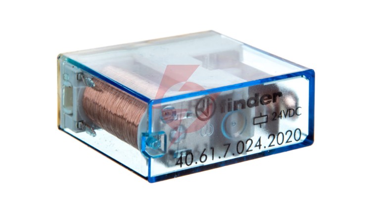 Przekaźnik miniaturowy 1P 16A 24V DC, stopień szczelności RTII 40.61.7.024.2020