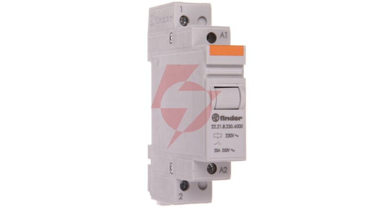 Przekaźnik modułowy mocy 1Z 20A 230V AC, styk AgSnO2 22.21.8.230.4000