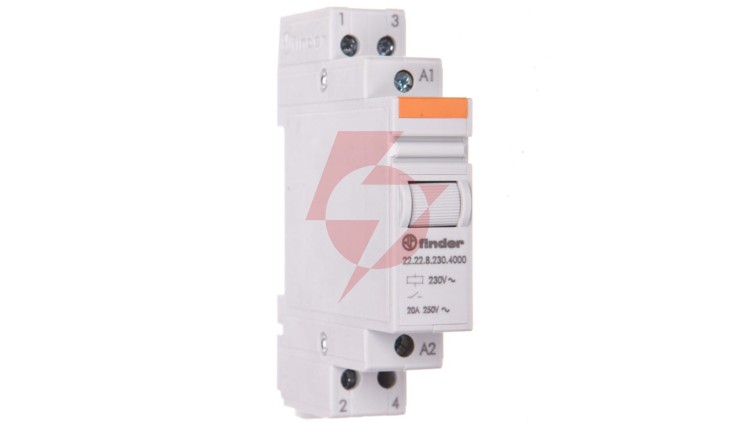 Przekaźnik modułowy mocy 2Z 20A 230V AC, styk AgSnO2 22.22.8.230.4000