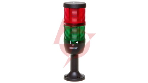 Kolumna sygnalizacyjna kompletna 70mm, 2 człony 24V DC czerwony-zielony TK-IK72L024XM01